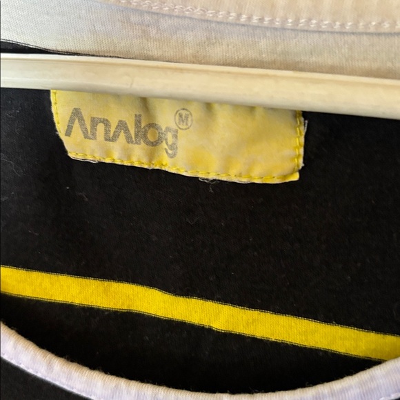 Analog  Men’s Tank Top Stripes Beach Yellow Size Medium - Picture 2 of 5